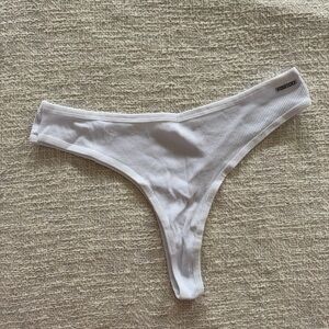 White Ribbed Women's Panties